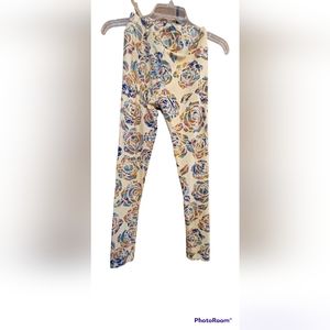 LuLaRoe Leggings One Size Women's Yellow Pattern Soft Comfy